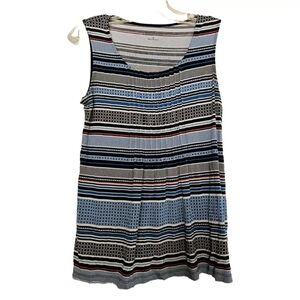 Croft And Barrow Womans Sleeveless Blouse Multi-Color Size Small
